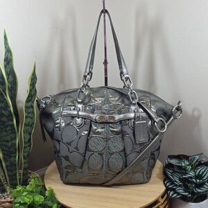 Coach Signature Canvas & Leather Convertible Tote